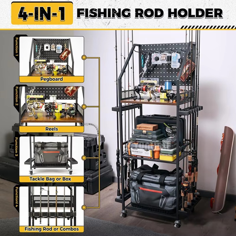 Fishing Gear Storage Shelf, Fi - Fishing Rod Combo review and price